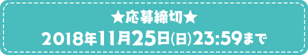 応募締切 2018年11月25日(日)23:59まで